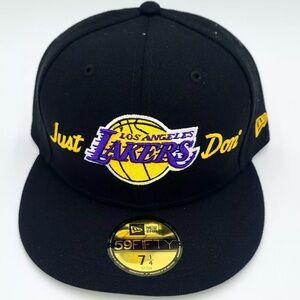 Los Angeles Lakers Just Don New Era 59FIFTY NBA Fitted Cap Black / Gold